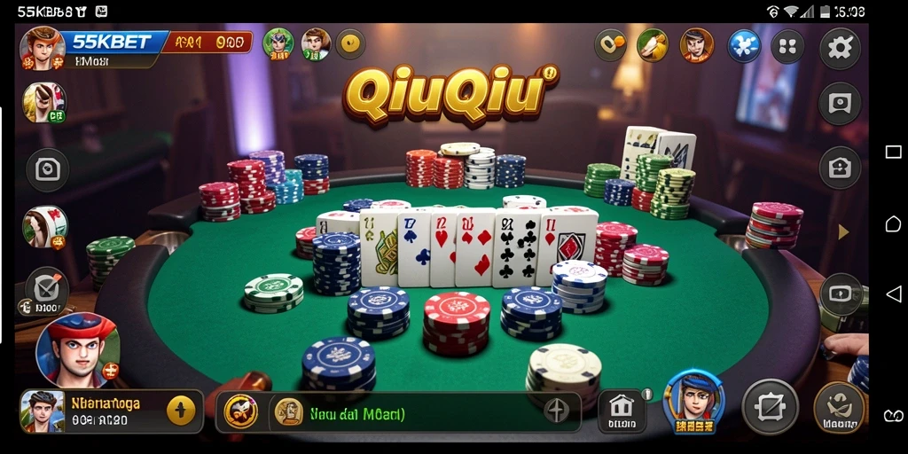 Tampilan gameplay QiuQiu yang menarik dan interaktif.