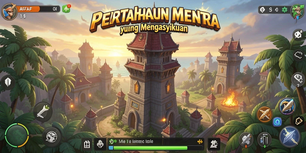 Screenshot utama AFAF menampilkan aksi seru dalam permainan Tower Defense.