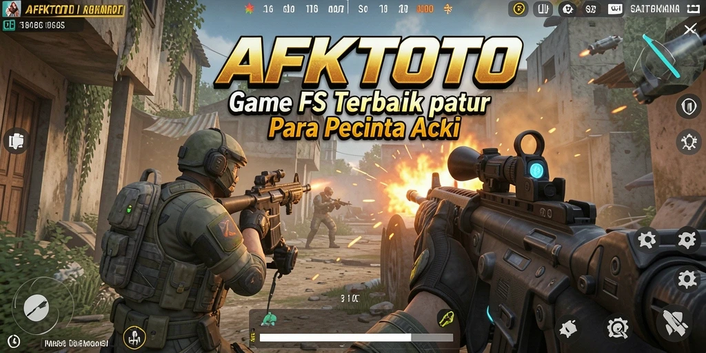 Gameplay AFKTOTO yang intens dan seru dalam pertempuran FPS.