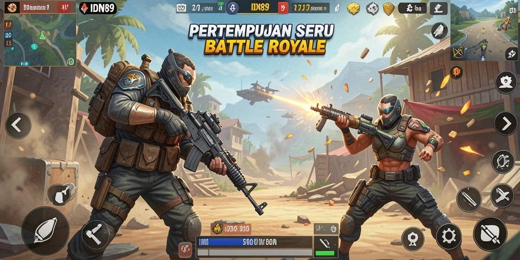 Gameplay mendebarkan di IDN89 dengan pertempuran antara pemain di medan perang.