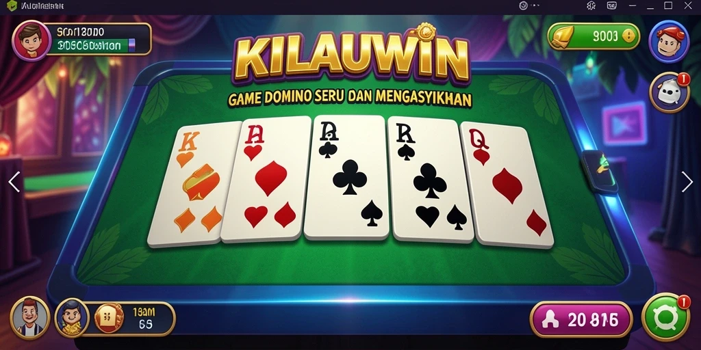 Screenshot gameplay KILAUWIN menampilkan aksi seru permainan Domino.