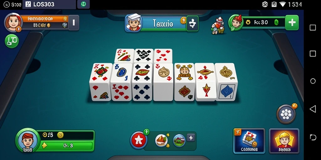 Tampilan menarik dari gameplay domino yang seru.