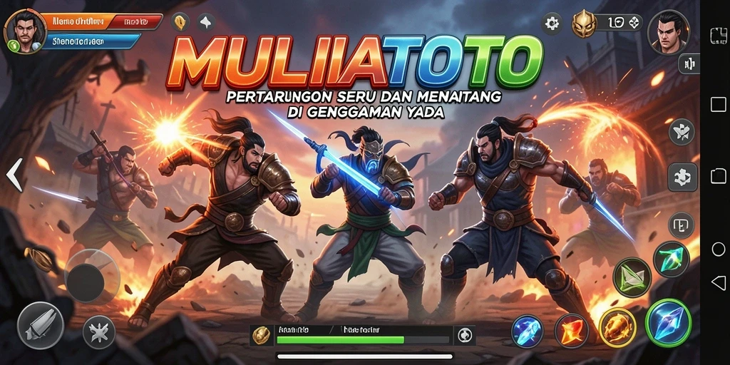 Screenshot gameplay MULIATOTO menampilkan aksi pertarungan yang mendebarkan.