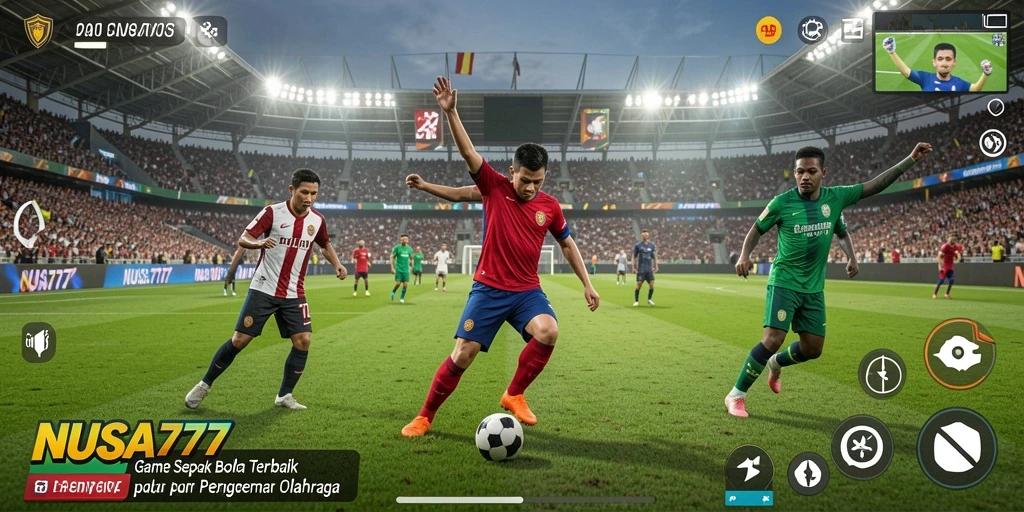 Gameplay NUSA777 yang mendebarkan dan penuh aksi sepak bola.