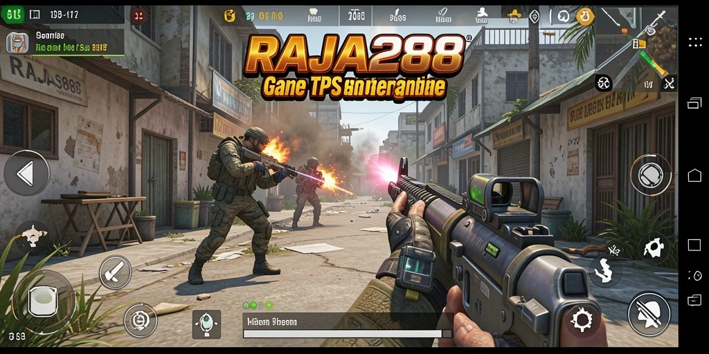 Tangkapan layar RAJA288 menampilkan aksi seru dalam gameplay TPS.