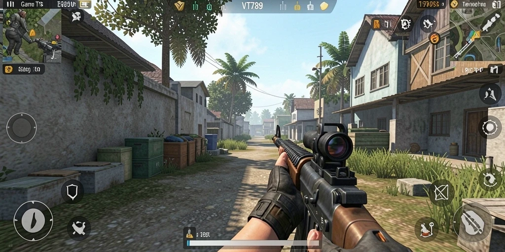 Screenshot gameplay menunjukkan aksi seru dalam VT789.