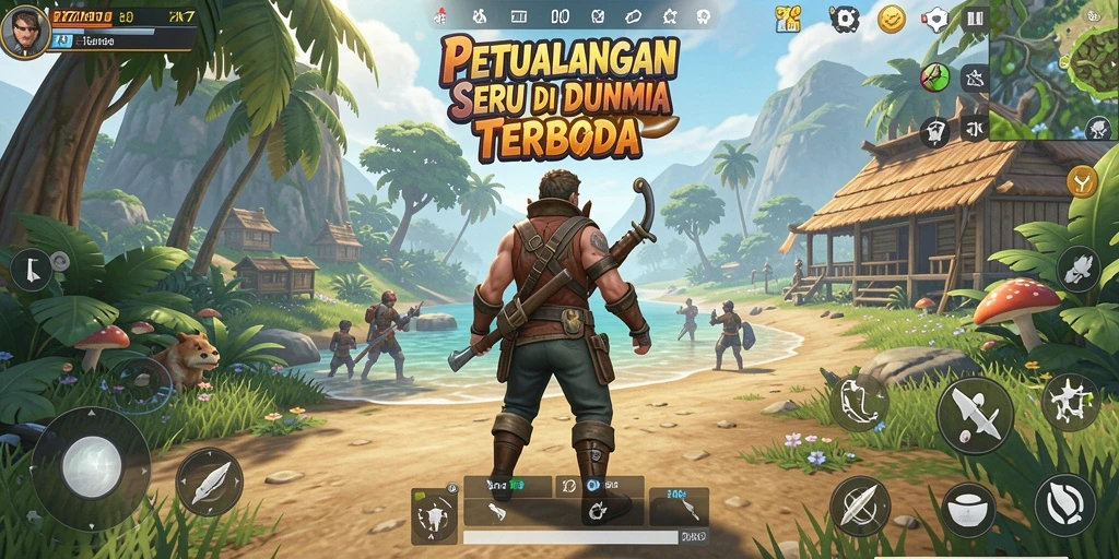 Tangkapan layar ZK7 menampilkan momen seru di dalam permainan petualangan.